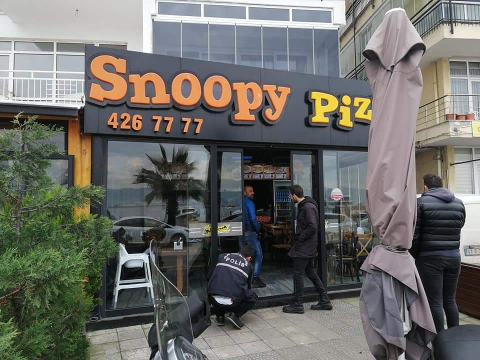Değirmendere Snoopy pizzada hırsızlık yapan şahıslar yakalandı